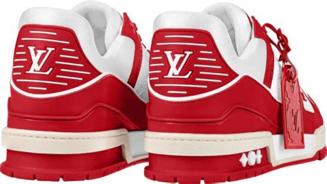 supreme lv red shoes|louis vuitton monogrammed red sneakers.